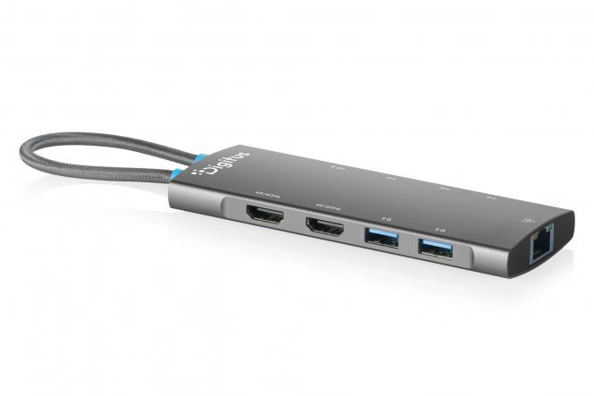 Док-станція DIGITUS USB-C > 2xHDMI/4xUSB-A/USB-C/PD/RJ54