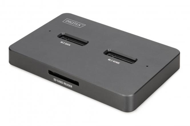 Док-станція DIGITUS USB-C > 2xSATA SSD/SD