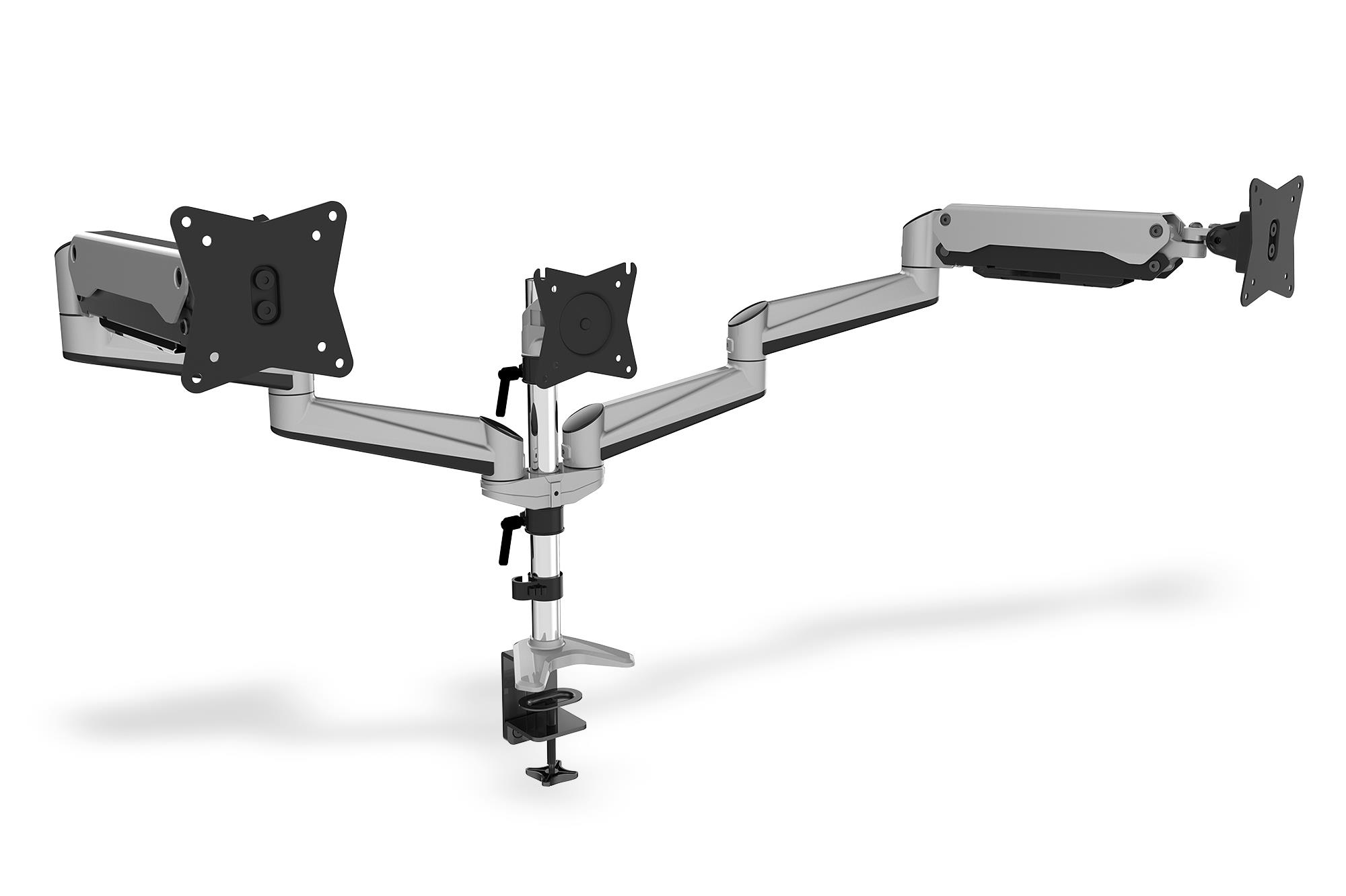 Кріплення DIGITUS Triple Monitor Clamp, 15-27", з нахилом, поворотом