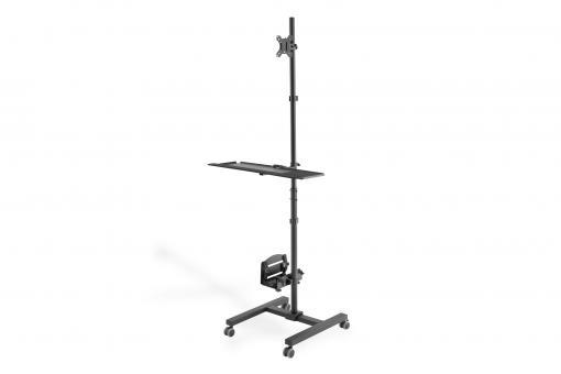 Кріплення DIGITUS Mobile workstation, max. 8 kg load, 32" screen max., black