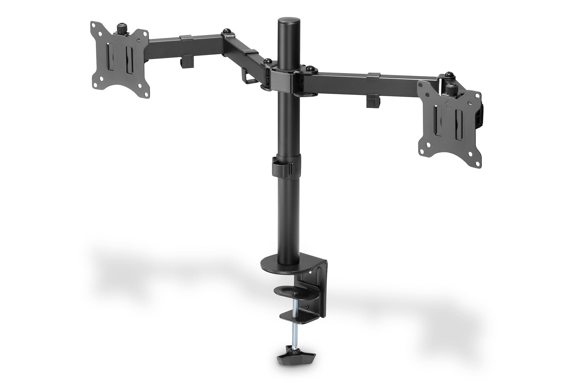 Кріплення DIGITUS Dual Monitor Clamp, 15-32", з нахилом, поворотом