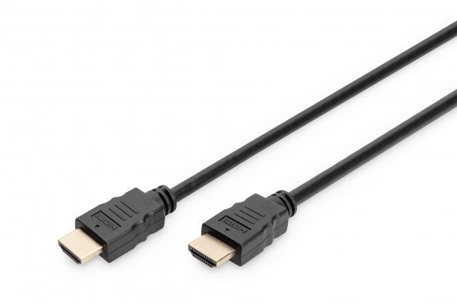 Кабель DIGITUS HDMI (M/M), 4K@60Гц, Ultra HD, Premium, тип A, w/Ethernet, золото, 2м, чорний