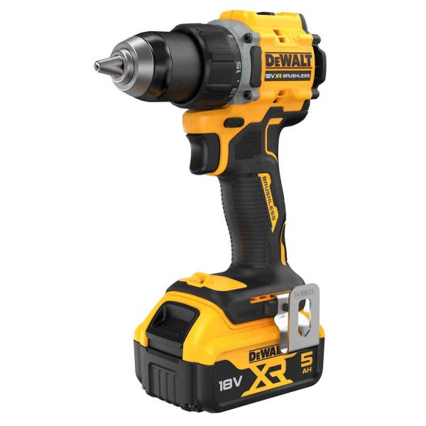 Шурупокрут-дриль акумуляторний DeWALT XR Li-Ion 18В акб 2х5А·год 74Нм 0-450·0-1650об/хв кейс TSTAK, ЗП 1.12кг
