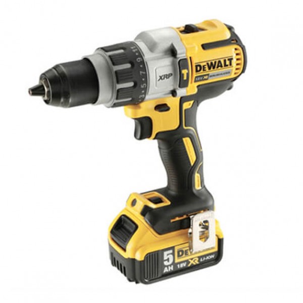 Шурупокрут-дриль ударний акумуляторний DeWALT XR Li-Ion 18В акб 2х5А·год 95Нм 0-500·1500·2250об/хв 0-8600·25500·38250уд/хв кейс TSTAK, ЗП 1.6кг