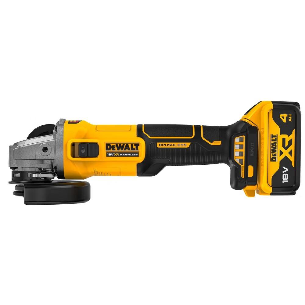 Шліфмашина кутова акумуляторна DeWALT XR Li-lon 18В акб 1x4.0А·год 125мм 9000об/хв ЗП, кейс 1.61кг