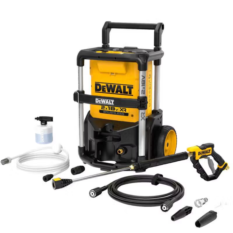 Мінімийка високого тиску акумуляторна DeWalt XR 2х18 В 165бар 300л/год шланг 6м 10.9кг без АКБ та ЗП