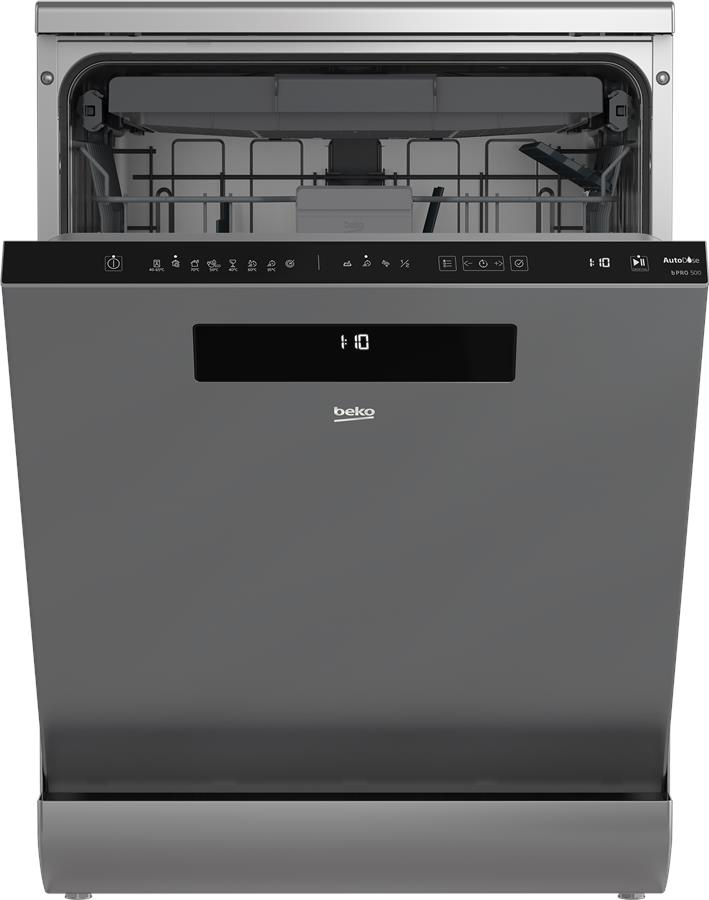 Посудомийна машина Beko, 15компл., D, 60см, дисплей, 3й кошик, нерж