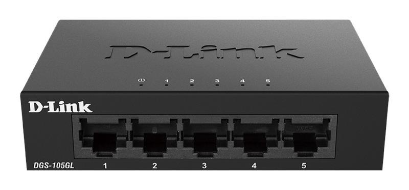 Комутатор D-Link DGS-105GL 5xGE, Некерований