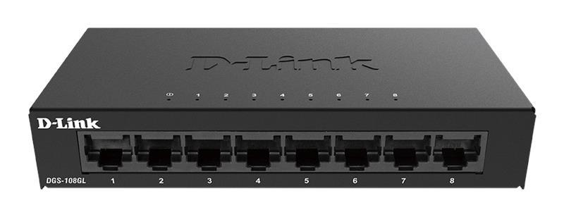 Комутатор D-Link DGS-108GL 8xGE, Некерований