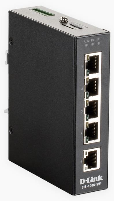 Промисловий комутатор D-Link DIS-100G-5W 4x1GE, Некерований