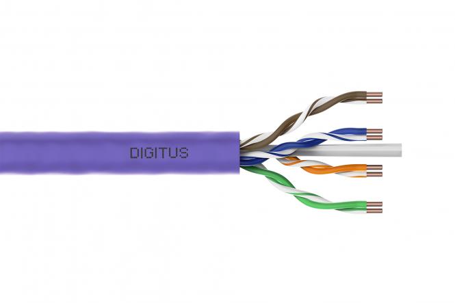 Кабель "вита пара" DIGITUS CAT 6 U-UTP, 305м, AWG 23/1, LSZH Cca, фіолетовий