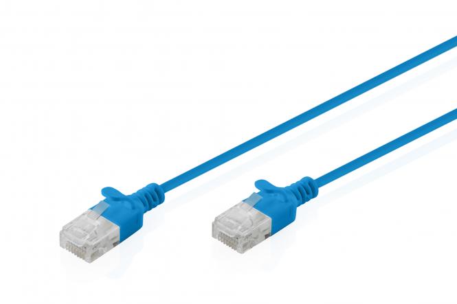 Патч-корд DIGITUS CAT 6 U-UTP Sliim, 2 м, AWG 32/7, Cu, LSZH, синій