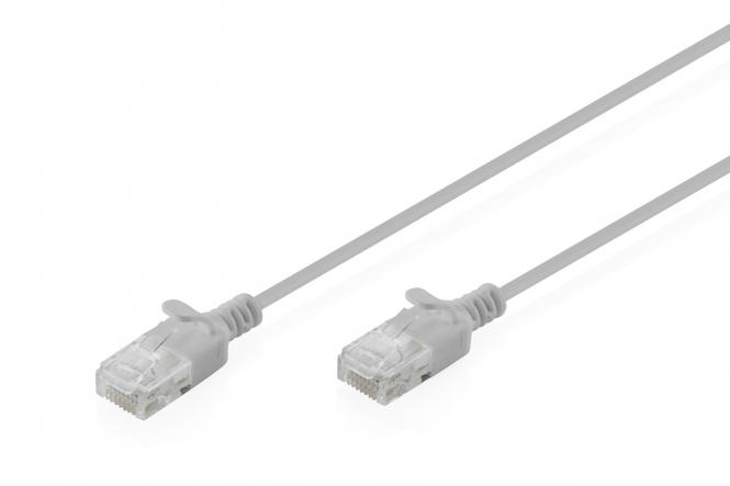 Патч-корд DIGITUS CAT 6 U-UTP Sliim, 2 м, AWG 32/7, Cu, LSZH, сірий