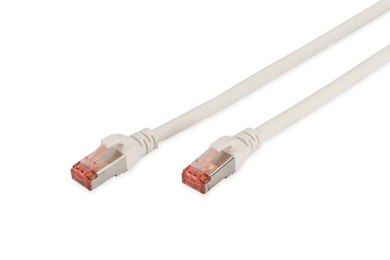 Патч-корд DIGITUS CAT 6 S-FTP, 0.5м, AWG 27/7, LSZH, білий