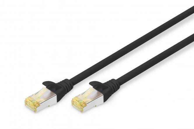 Патч-корд DIGITUS CAT 6a S-FTP, 1м, AWG 26/7, Cu, LSZH, чорний