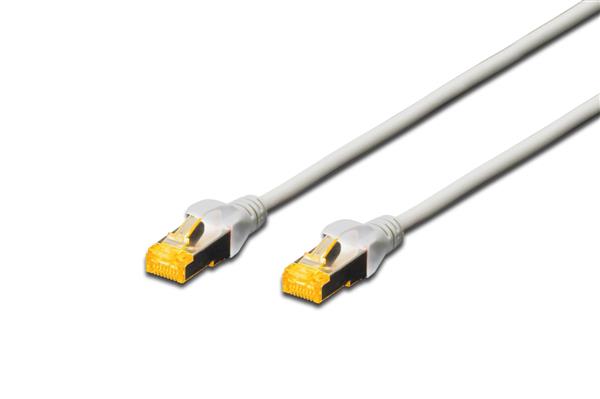 Патч-корд DIGITUS CAT 6a S-FTP, 10м, AWG 26/7, Cu, LSZH, сірий