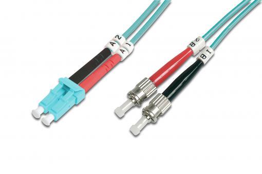 Патч-корд волоконно-оптичний DIGITUS LC/UPC-ST/UPC, 50/125, MM, OM3, duplex, 5м