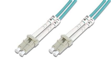 Патч-корд волоконно-оптичний DIGITUS LC/UPC-LC/UPC, 50/125, MM, OM3, duplex, 1м