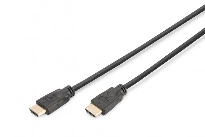 Кабель DIGITUS HDMI (M/M), 4K@60Гц, Ultra HD, Premium, тип A, w/Ethernet, золото, 5м, чорний
