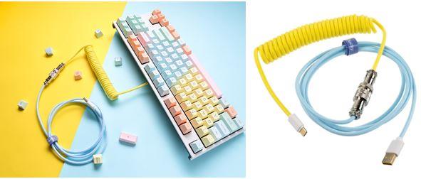 Кабель Ducky Premicord Cotton Candy,  USB Type-A to Type-C, Yellow