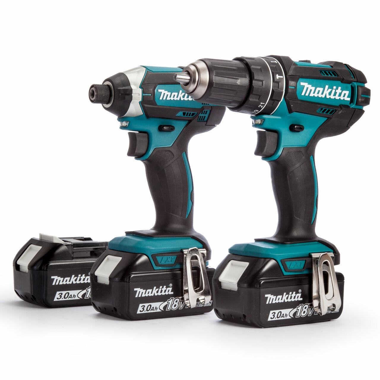 Набір із двох акумуляторних інструментів Makita DLX2131JX1 LXT 18В дриль-шурупокрут DHP482Z гвинтоверт DTD152Z акб 3х3А·год кейс