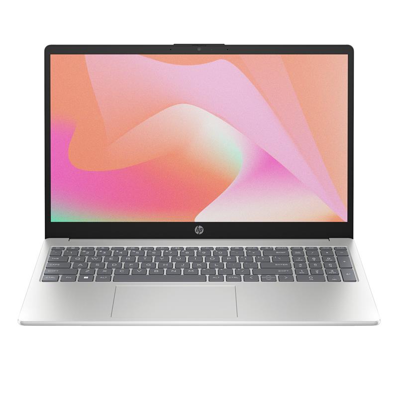 Ноутбук HP 15-fd0112ua 15.6" FHD IPS AG, Intel N100, 8GB, F256GB, UMA, DOS, сріблястий