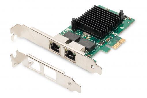 Мережева карта DIGITUS Gigabit 2хRJ45, PCI Express