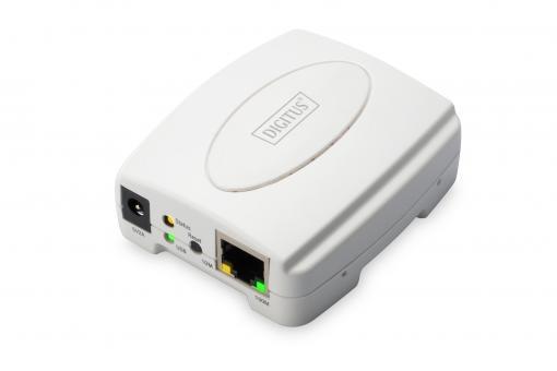 Принт-сервер DIGITUS Fast Ethernet, 1xRJ45, 1xUSB A 2.0