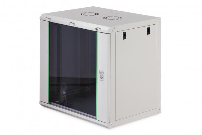 Шафа DIGITUS 19", 12U, Wall Mounting Dynamic Basic, 600x450 мм, 60кг максимально, сіра