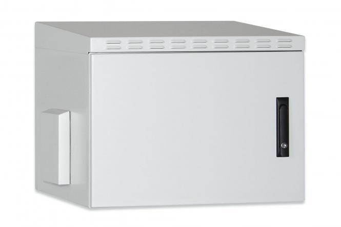 Шафа DIGITUS 19", 12U, вулична, металеві двері, 600x600 мм, 100кг максимально, IP55, сіра