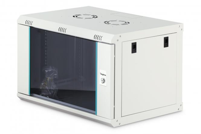 Шафа DIGITUS 19", 7U, Wall Mounting Dynamic-N, 600x450 мм, 60кг максимально, розібрана, сіра