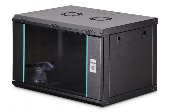 Шафа DIGITUS 19", 7U, Wall Mounting Dynamic-N, 600x450 мм, 60кг максимально, розібрана, чорна