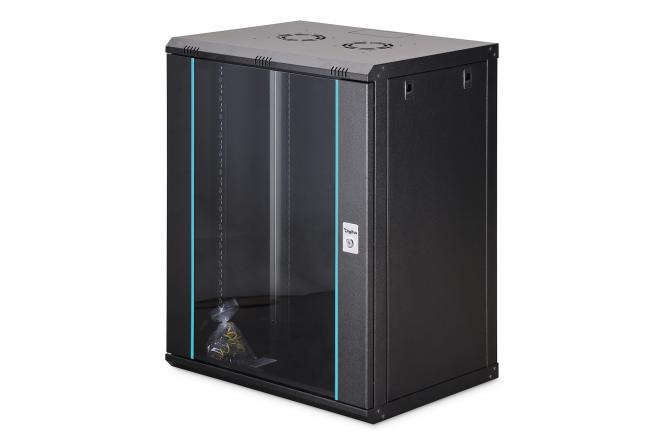 Шафа DIGITUS 19", 16U, Wall Mounting Dynamic-N, 600x450 мм, 60кг максимально, розібрана, чорна