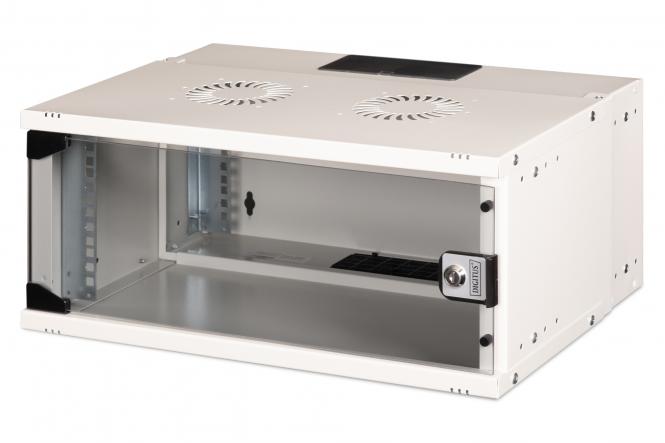 Шафа DIGITUS 19", 4U, SOHO PRO, скляні двері, 540x400 мм, 60кг максимально, сіра