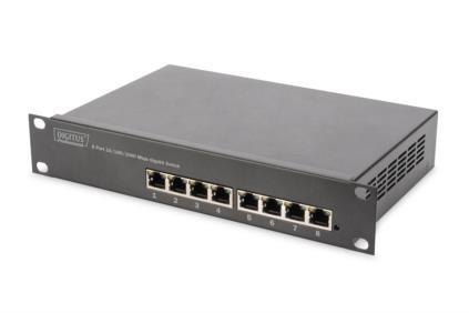 Комутатор DIGITUS 10", Gigabit Ethernet 8x10/100/1000Mbps RJ45
