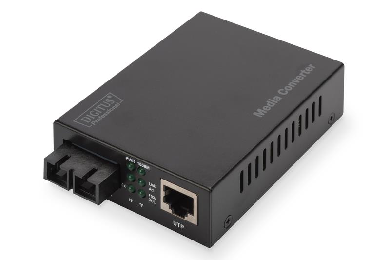 Медіа конвертор DIGITUS Gigabit, RJ45 / MM SC DX, 850nm, 0.5км