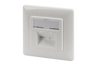 Настінна розетка DIGITUS CАТ 6А STP 2xRJ45, 8P8C, для прихованої проводки