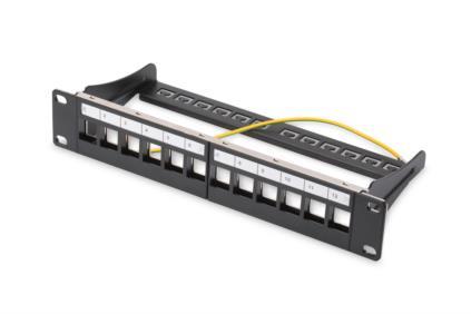 Рама DIGITUS 10", 1U, для складальної патч-панелі 12 портів, чорна