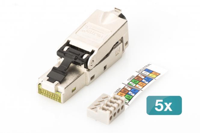 Конектор DIGITUS CАТ 6A RJ45 Field Termination, STP, 5шт.
