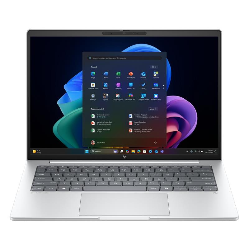 Ноутбук HP EliteBook 8-G1i 14" WUXGA AG, Intel U7-258V, 32GB, F512GB, UMA, Win11P, сріблястий