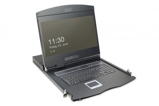 Консоль DIGITUS Modular 19" TFT, 8 port KVM, US keyboard, RAL 9005