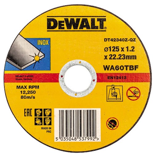 Диск відрізний DeWalt INOX по металу 125х1.2х22.23мм
