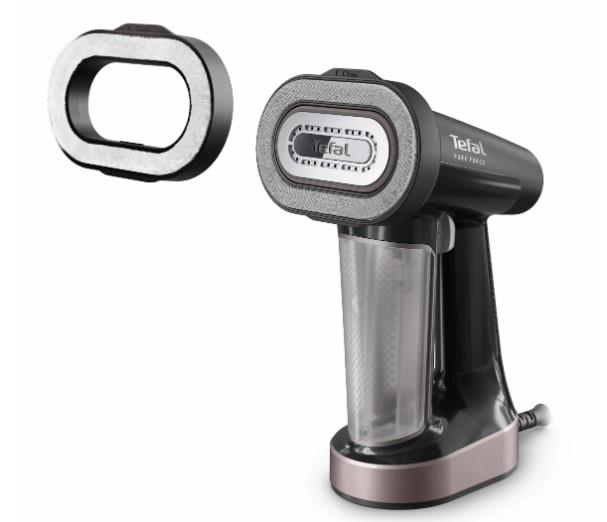 Відпарювач Tefal компактний Pure Force 3в1, 1800Вт, 180мл, постійна пара - 35гр, керам. підошва, чорно-рожевий