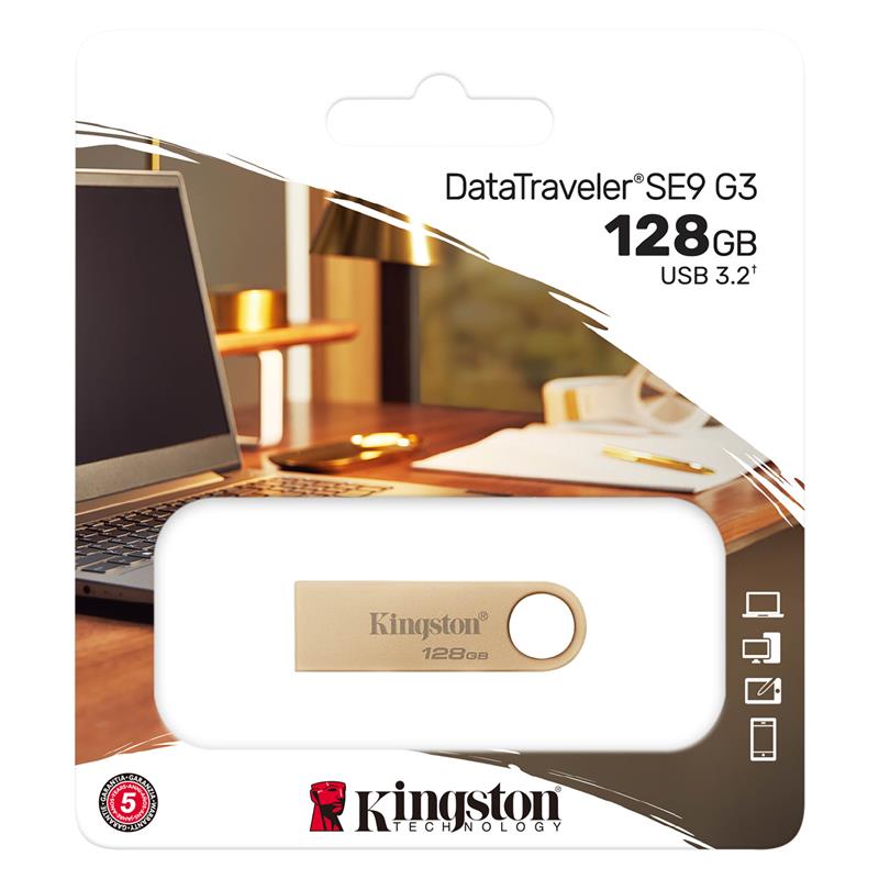 Накопичувач Kingston 128GB USB 3.2 Type-A Gen1 DT SE9 G3