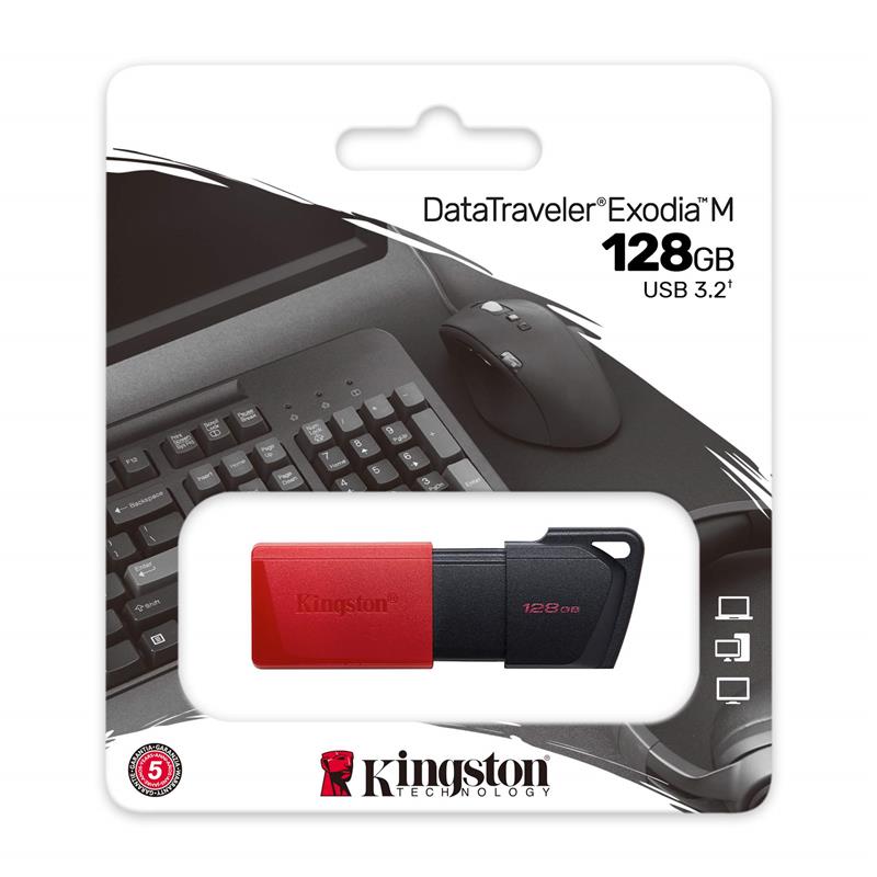 Накопичувач Kingston 128GB USB 3.2 Type-A Gen1 DT Exodia M