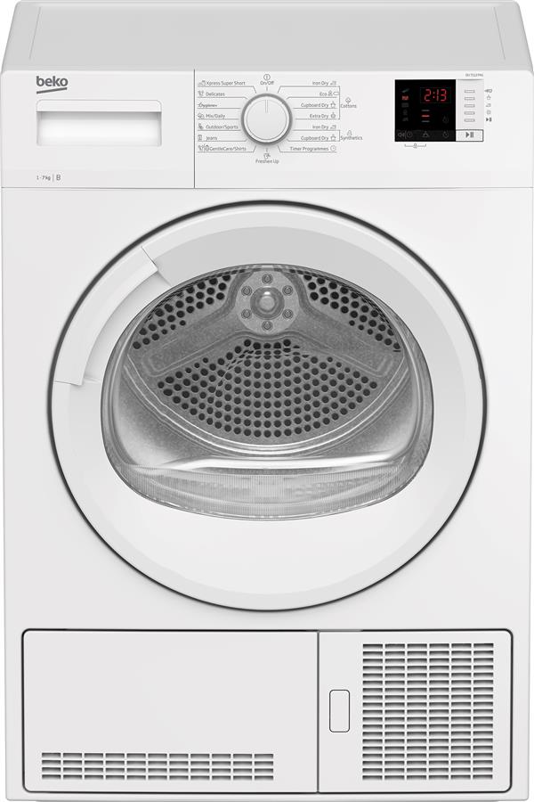 Сушильный барабан Beko DU7112PA1 - Шх54 см/7 кг/конденсационный/LED/15 прогр/В/В/белый