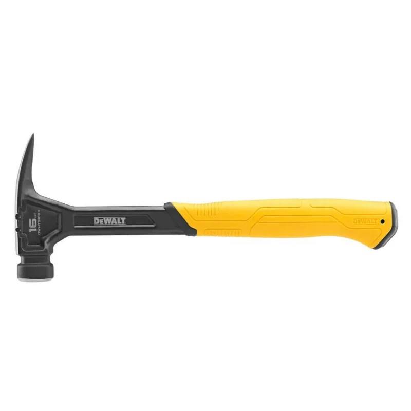 Молоток столярний DeWALT RIP-CLAW 454г 34см руків'я металеве гумове з прямим цвяходером