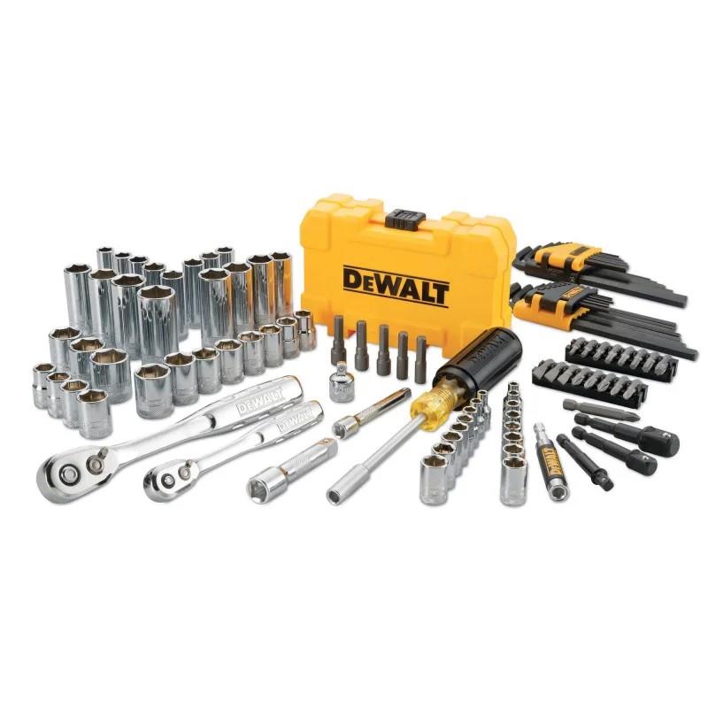 Набір головок, біт, шестигранних ключів DeWALT, 1/4", 3/8", кейс, 108шт