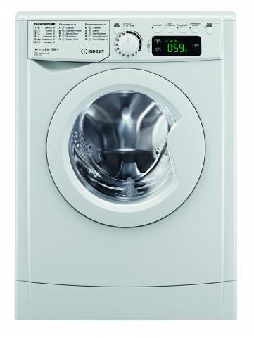 Стир. машина с фронт. загр. Indesit E2SE2150WUA, 5кг, 1000, A++, 42см, Дисплей, Белый