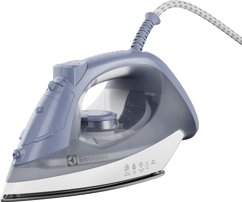 Праска Electrolux компактна, 2000Вт, 200мл, паровий удар 80гр, керам. підошва, синій